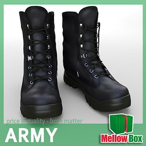 military boots shoe 3d model