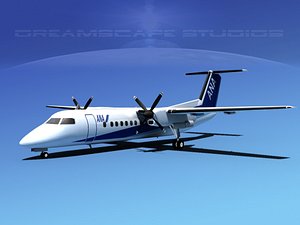 dhc-8 q300 3d obj