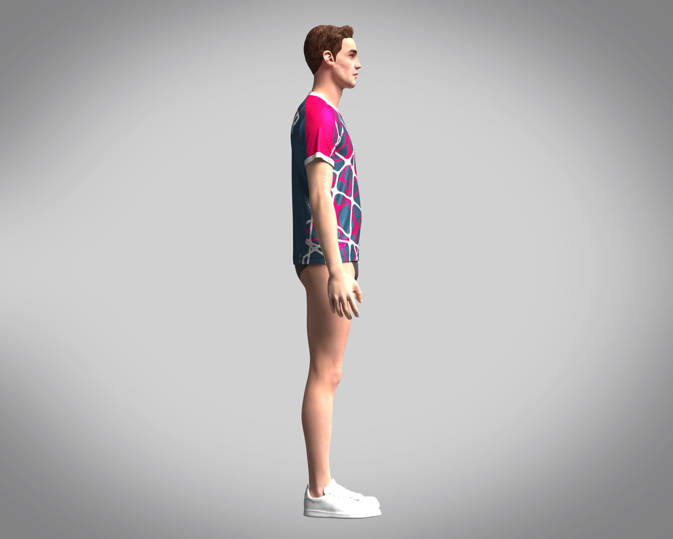 Mens Soccer Blue and Red Magenta Jersey Player-10 3D model