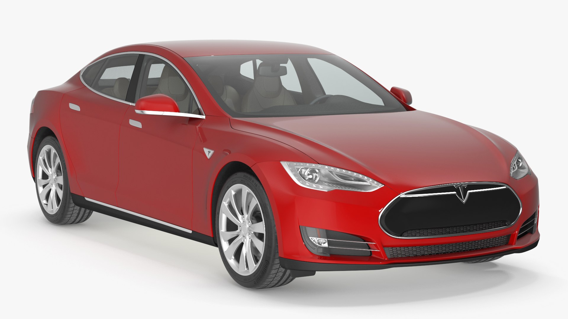 Tesla Model S 60 2015 Simple Interior 3D model preview