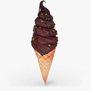 Chocolate Ice Cream Cone
