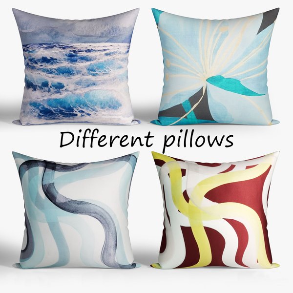 3D decorative pillows westelm set model - TurboSquid 1297460