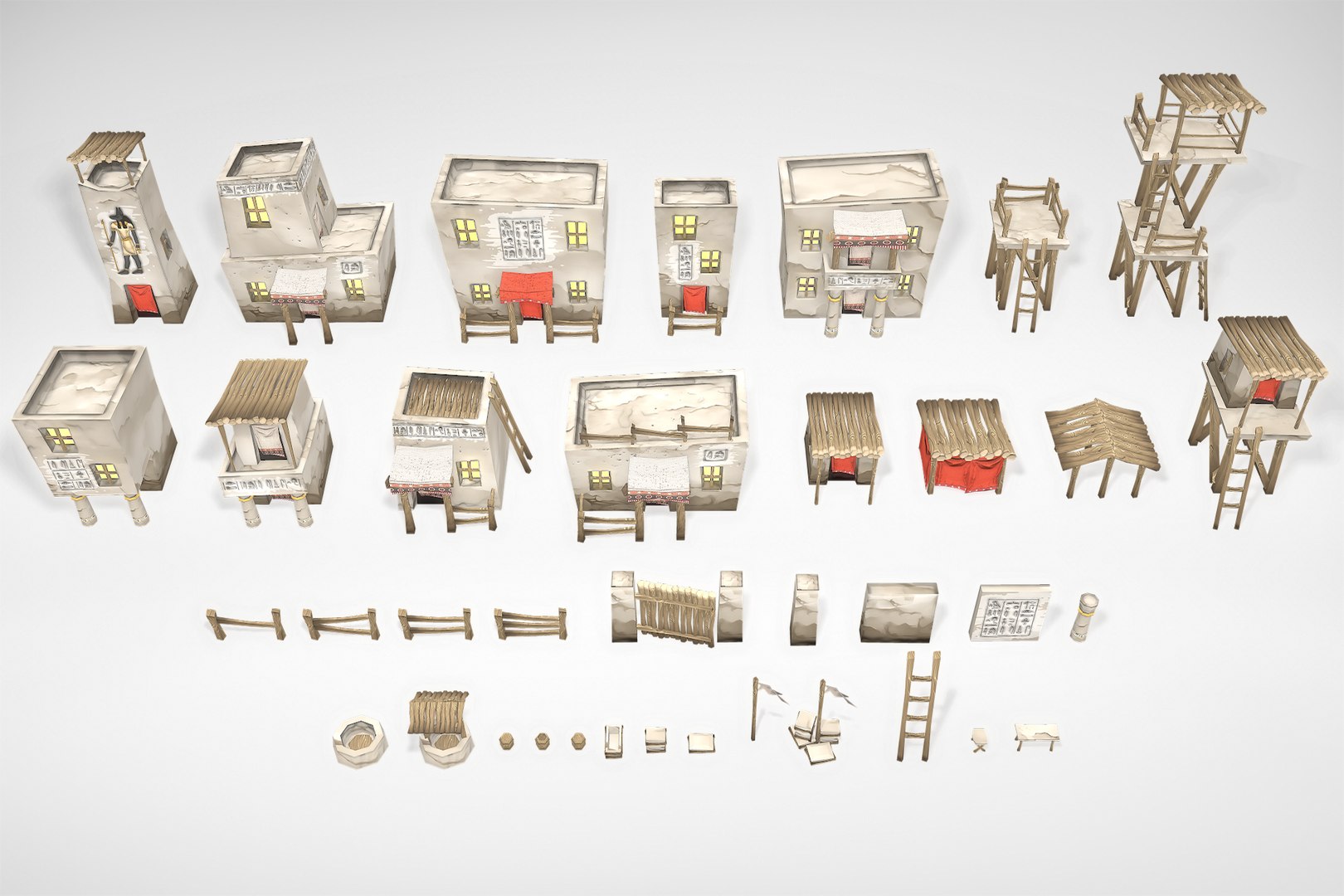 Egypt RTS Fantasy Buildings 3D - TurboSquid 1798936