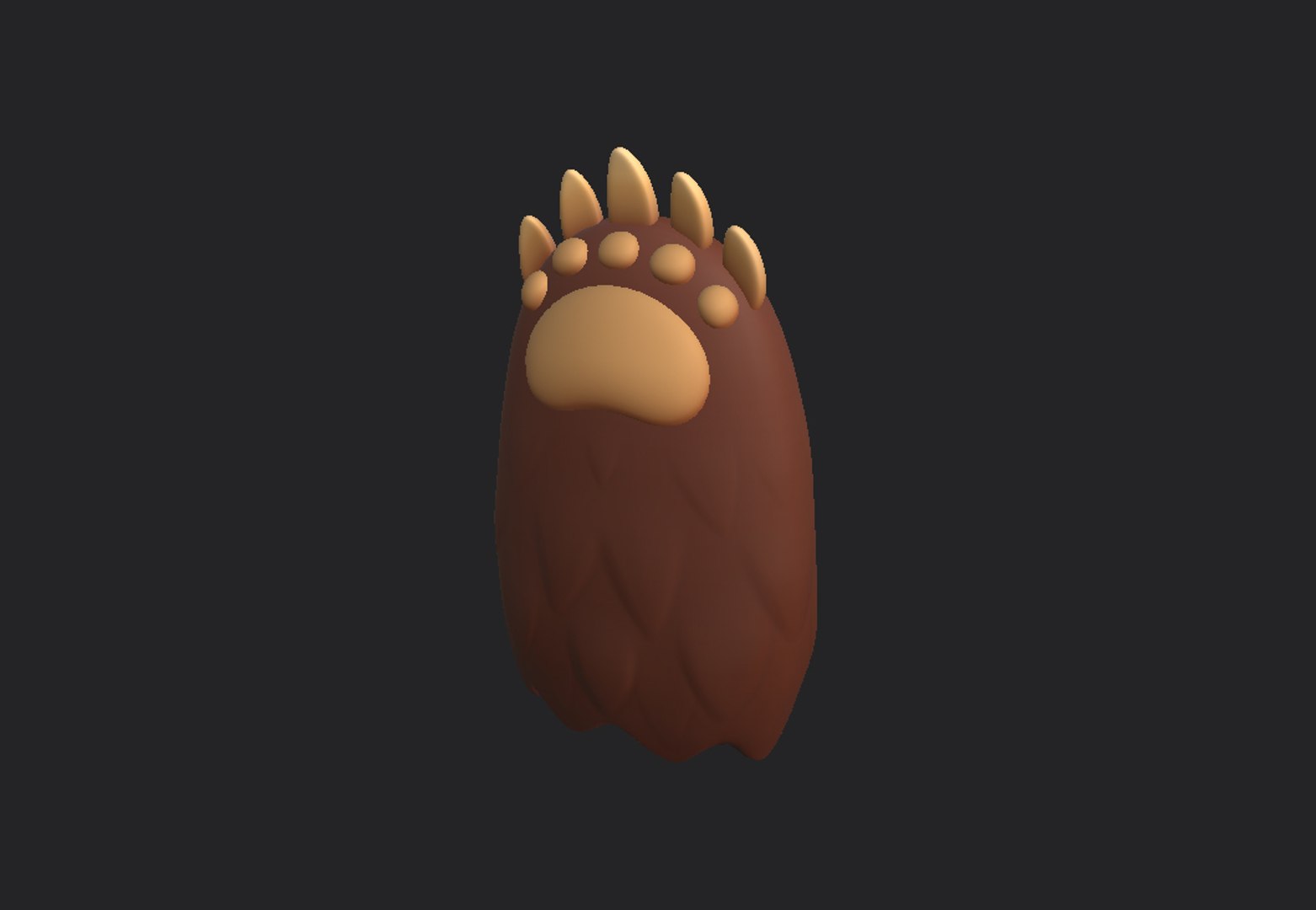 3D bear paws https://p.turbosquid.com/ts-thumb/dW/1wPjzB/JITJsYVV/007/jpg/1581420214/1920x1080/fit_q87/5eb7b8900e5a1d1bc6c3bde951a89b646bd47a6f/007.jpg