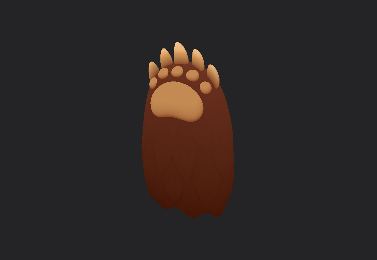 3D bear paws https://p.turbosquid.com/ts-thumb/dW/1wPjzB/Tkh3Sr3b/008/jpg/1581420214/1920x1080/fit_q87/6735068e5b947659cf719cfd4e434b9db88b54e2/008.jpg