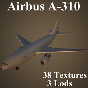 3d model airbus a-310 airlines