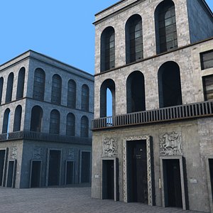 3ds max building tourism milan