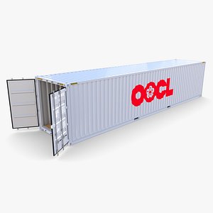 3D 40ft Shipping Container OOCL model