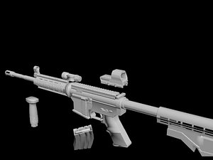 M4A1 - High Poly