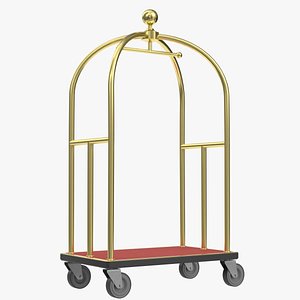 3D Hotel luggage cart 2