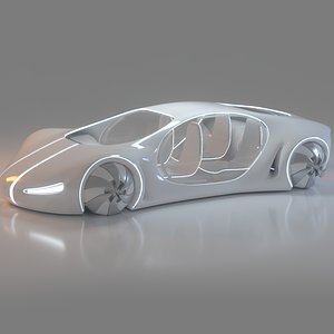 3D futuristic vehicle