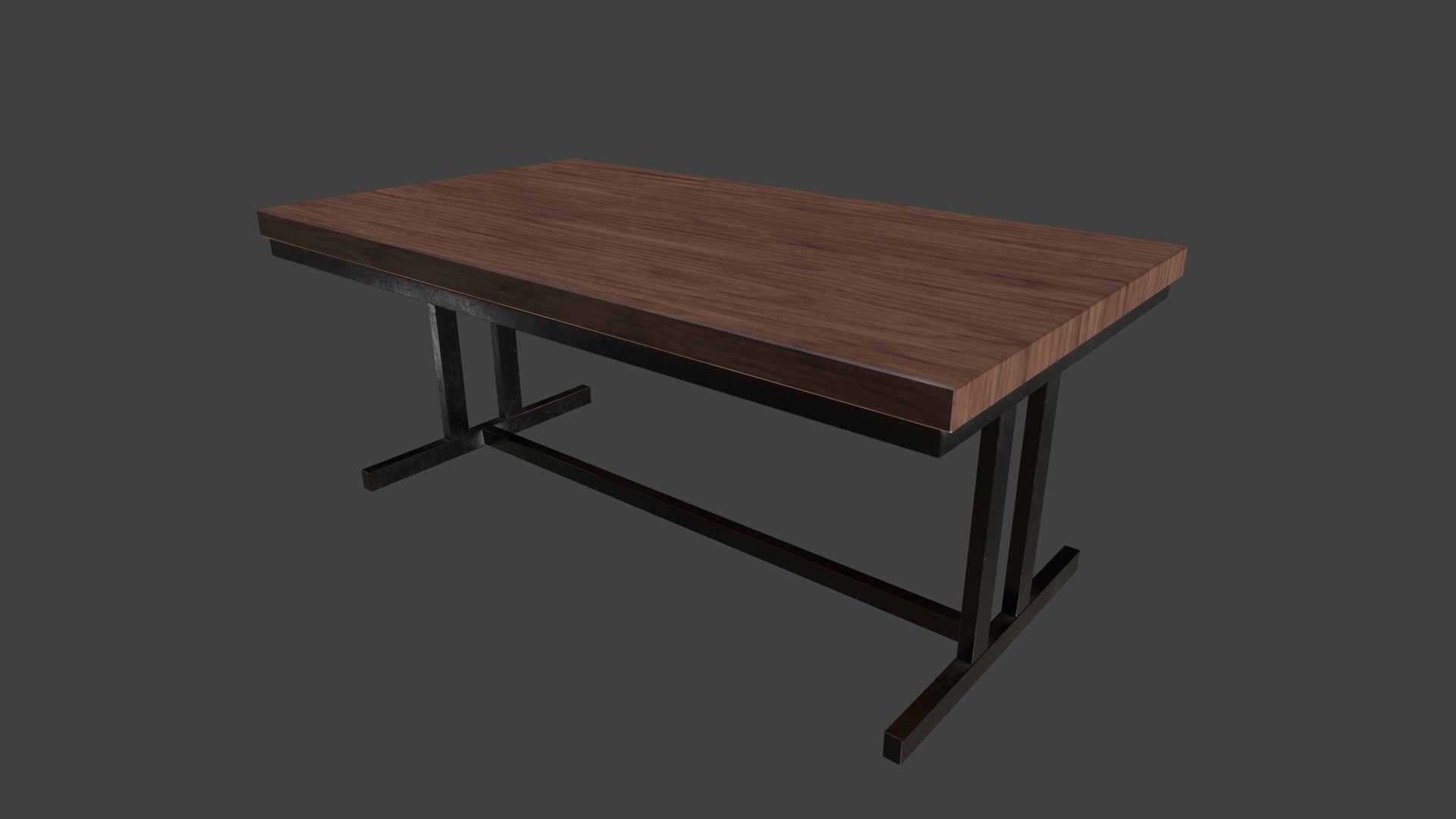 Simple Wooden Table- 3D Model from CGAxis