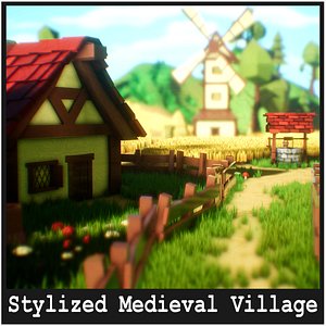 Medieval Modular Village  67 Assets 3D model