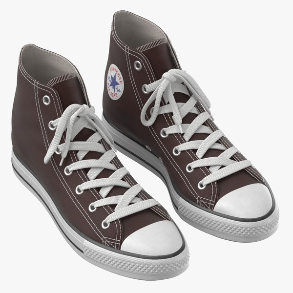 Basketball Leather Shoes Brown 3D 