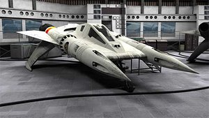 buck rogers starfighter 3d model