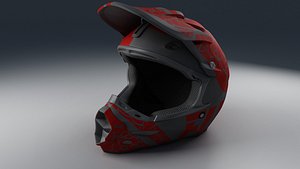 Moto Helmet Red model