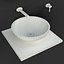 Modern Bathroom Vanity Set with Glass Sink and Mirror