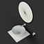 Modern Bathroom Vanity Set with Glass Sink and Mirror