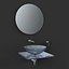 Modern Bathroom Vanity Set with Glass Sink and Mirror