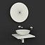 Modern Bathroom Vanity Set with Glass Sink and Mirror