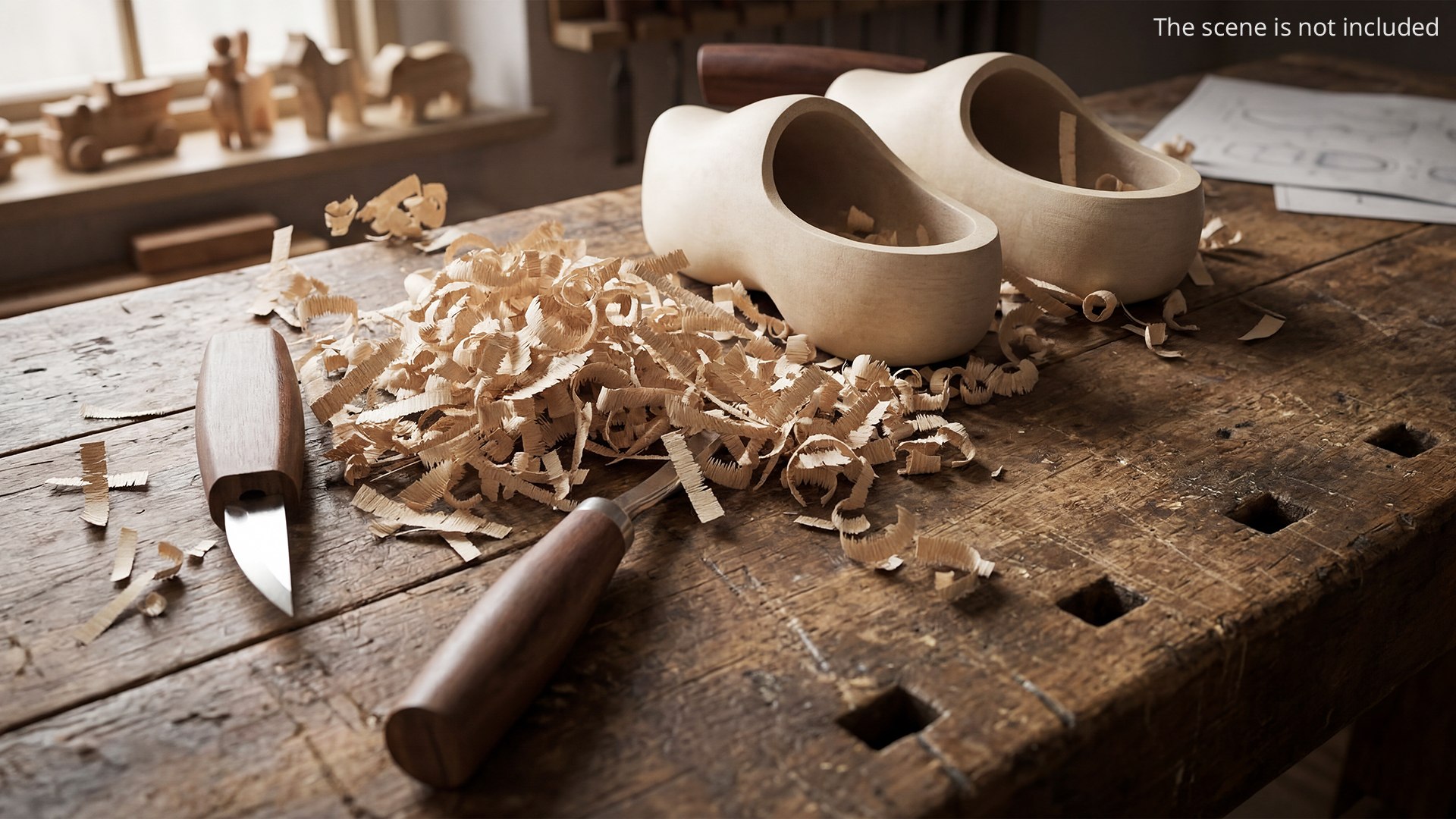 3D Handcrafted Wooden Clogs with Carving Tools  Beige model https://p.turbosquid.com/ts-thumb/dW/Sf9Qw1/lT/handcrafted_wooden_clogs_with_carving_tools_beige_003/jpg/1772750120/1920x1080/fit_q87/4589b6f9fac1ef65c00cd00ba4cc89f2d70c7476/handcrafted_wooden_clogs_with_carving_tools_beige_003.jpg