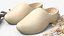 Handcrafted Wooden Clogs with Carving Tools  Beige