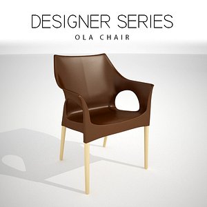 3D designer natural ola chair model