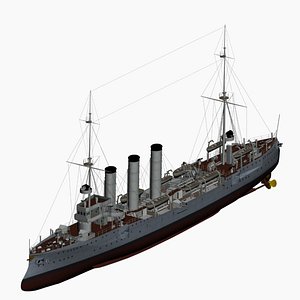 3d model cruiser imperial german navy