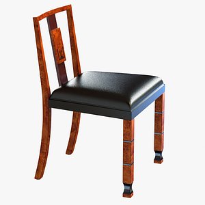 Otto Schulz rare walnut neoclassical chair