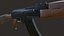Modelo 3D listo para el juego AK-47 PBR low-poly