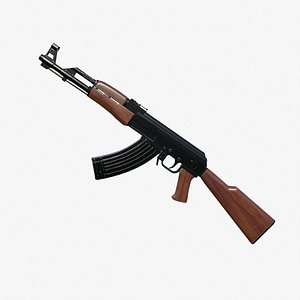 AK-47 PBR low-poly game ready