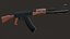 Modelo 3D listo para el juego AK-47 PBR low-poly