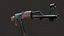 Modelo 3D listo para el juego AK-47 PBR low-poly