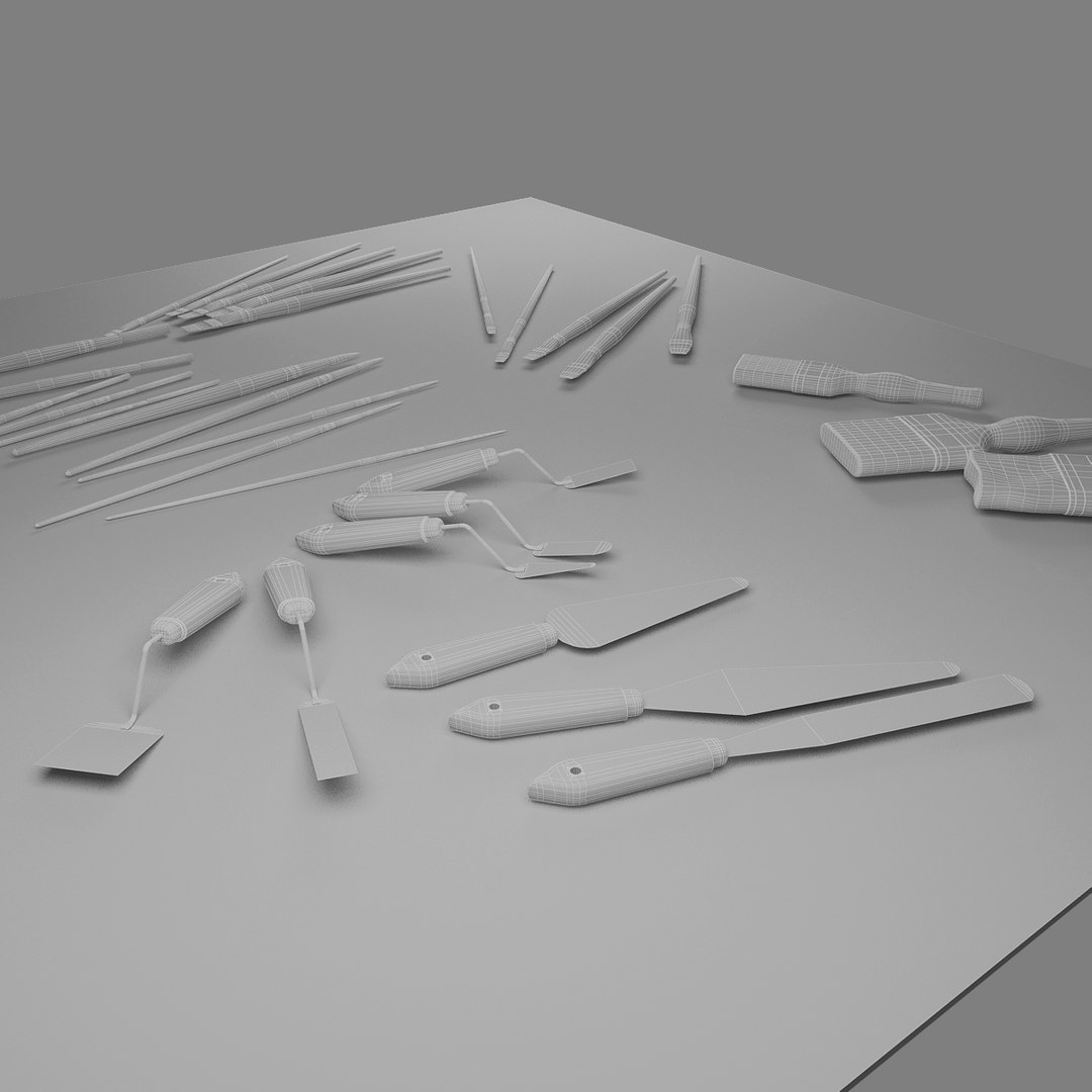3d model of paint brush