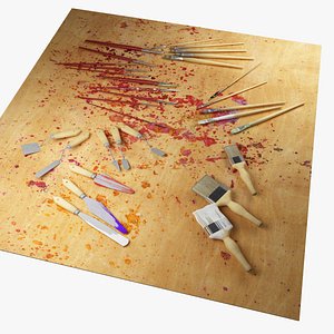 3d model of paint brush