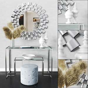 arielle tiered wall mirror 3D