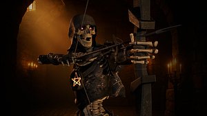 3D Skeleton 07 Archer Unity model