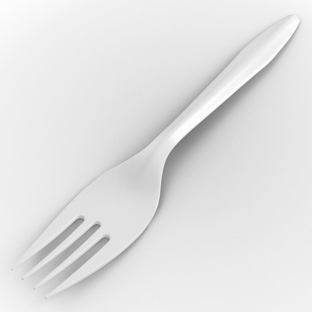 Plastic Fork 3D model preview