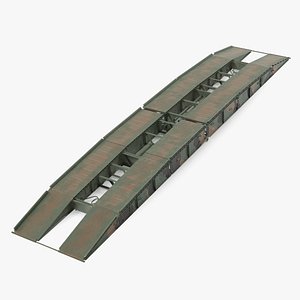 Pontoon Bridge M60A1 AVLB Deployed 3D