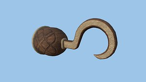 Pirate Hook A6 - Full Wood - Character Design Fashion 3D