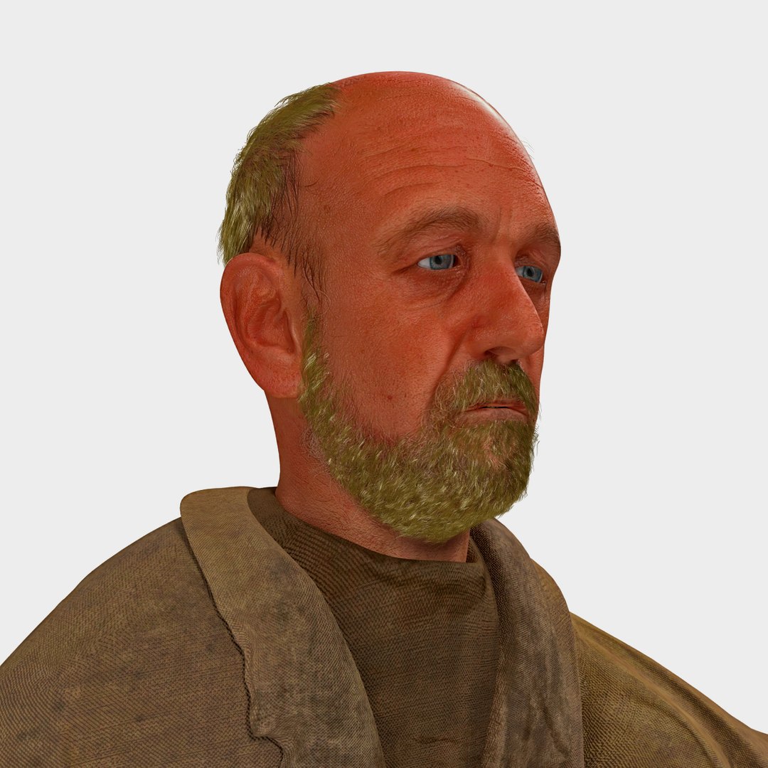 3d peasant rigged model