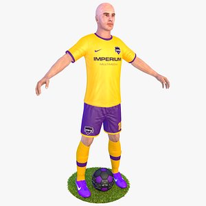 3D model soccer player 4k