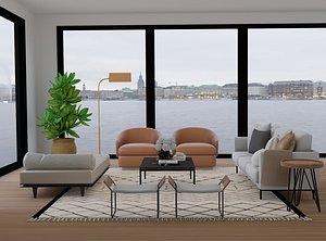 Living Room 2 Blender Scene 3D