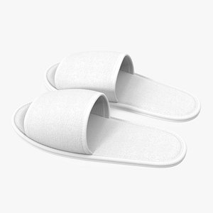 White Slippers 3D model