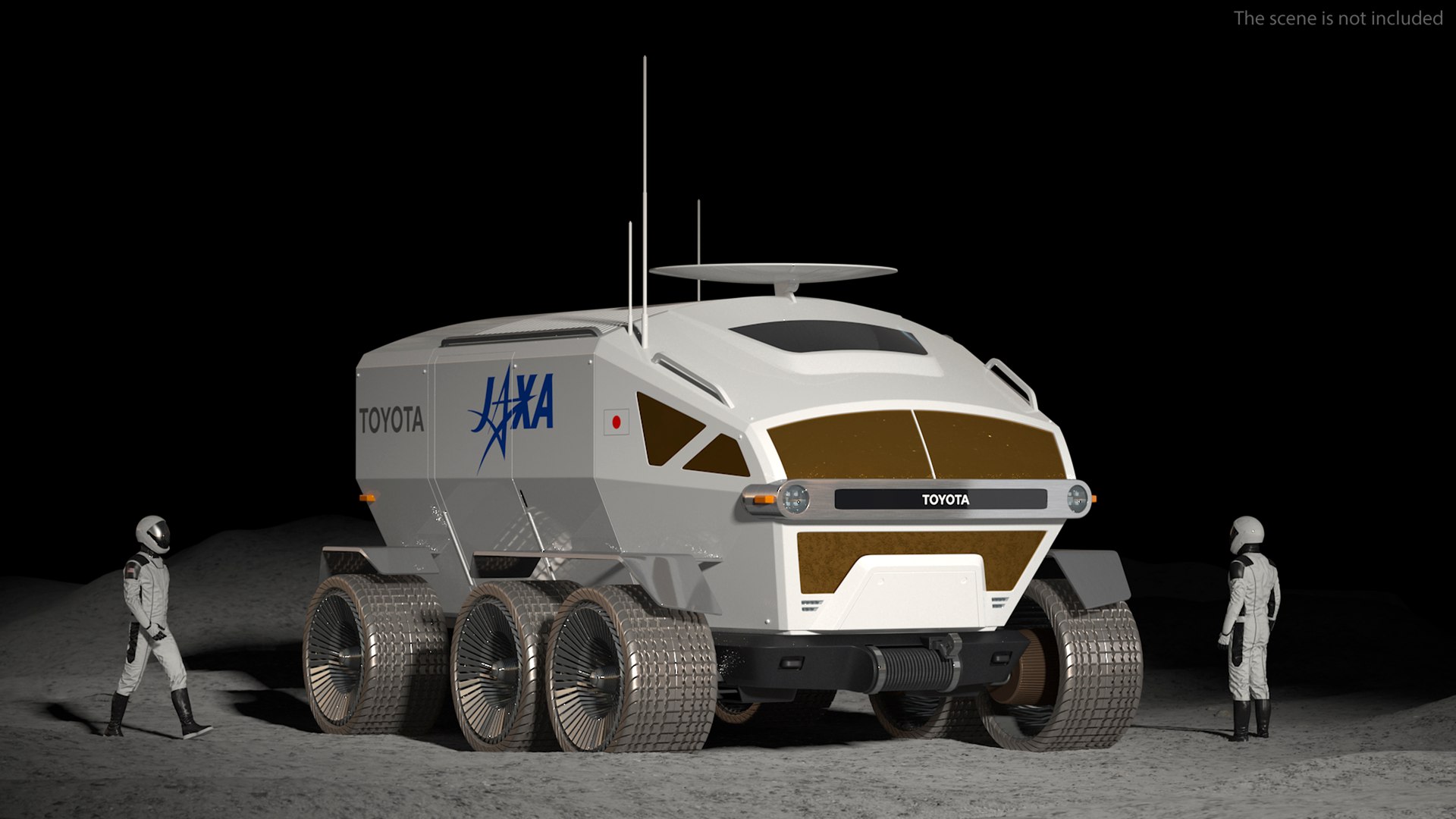 Luna Cruiser Toyota Rigged for Cinema 4D 3D model preview