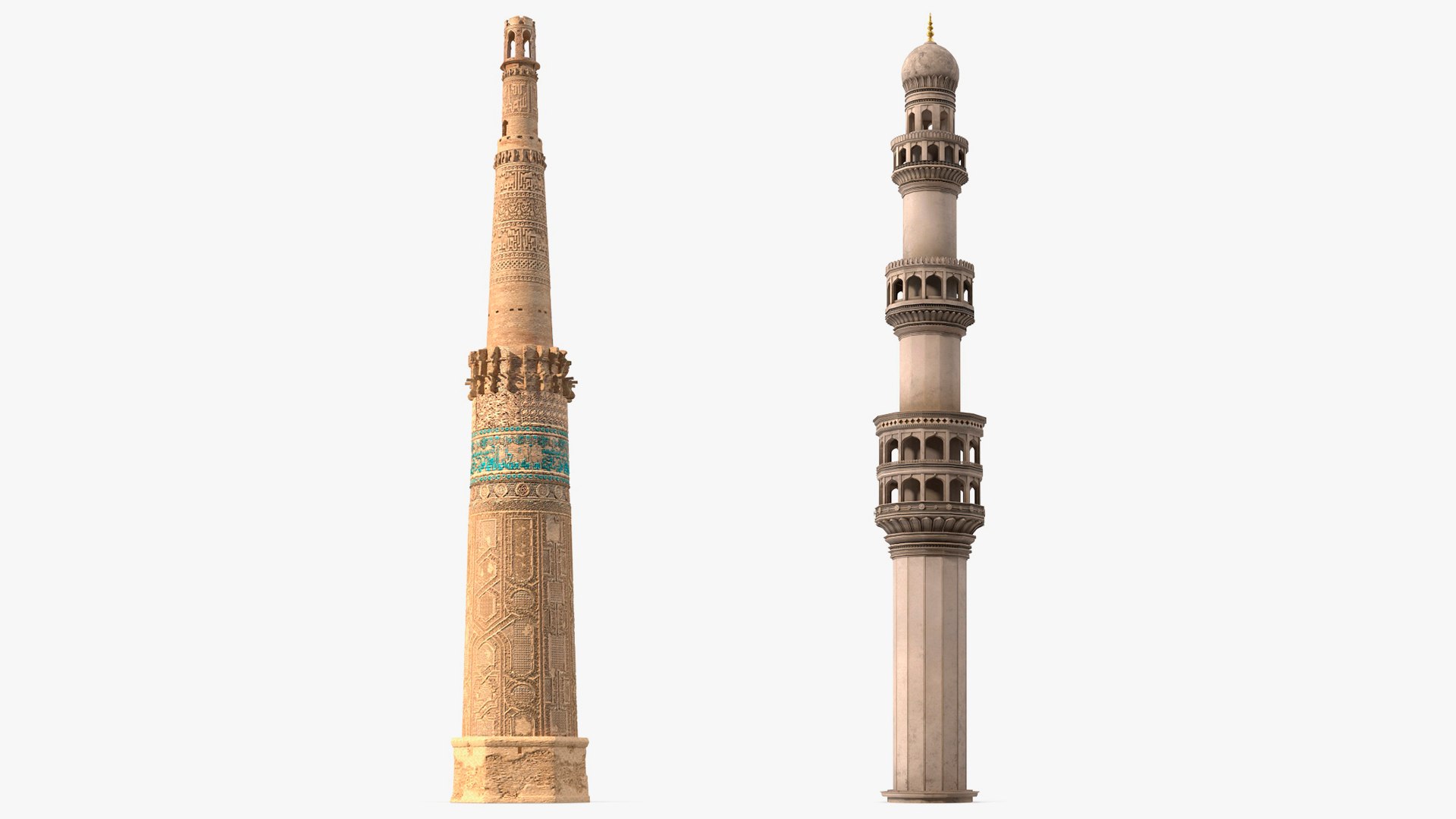 3D Minarets Collection model https://p.turbosquid.com/ts-thumb/dX/VoF3P0/N4/minaretscollectionc4dmodel001/jpg/1710337456/1920x1080/fit_q87/f07affb8e03f1dc268fe819a5aaebb39d943eb7b/minaretscollectionc4dmodel001.jpg