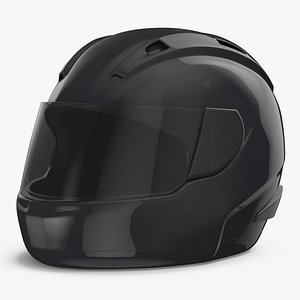 Street Riding Helmet With Visor Black