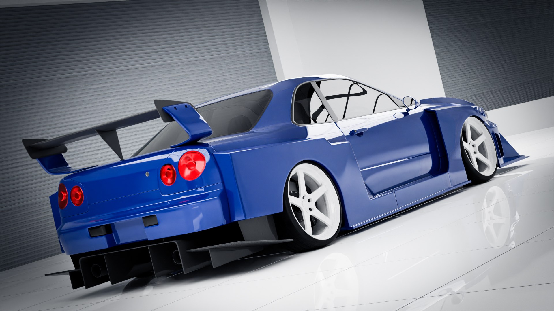 Nissan Skyline GT-R R34 LBWK 3D - TurboSquid 2053507