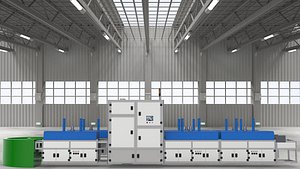 3D Automatic baking tunnel furnace model