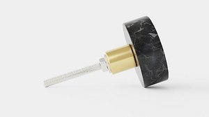 Knob in marble with a screw model